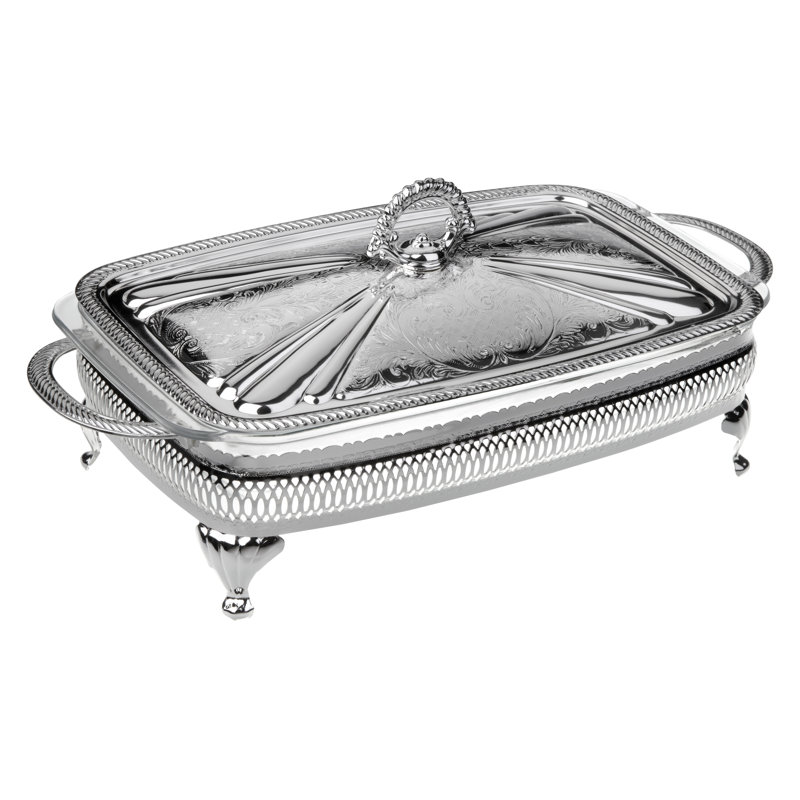 Corbell Silver Company Silver Plated Rectangular Casserole with Lid